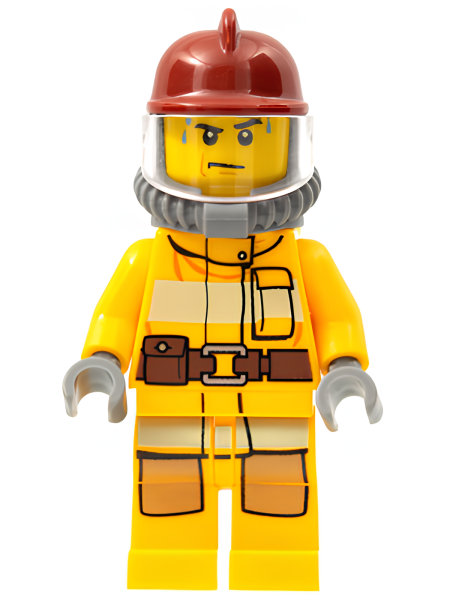 Минифигурка Lego Fire - Bright Light Orange Fire Suit with Utility Belt cty0301 U